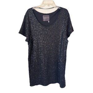 Victoria’s Secret Mini Dress Size Medium Black Sequin Supermodel Essentials $98